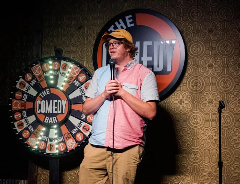 Canaan Whichard performing stand-up comedy